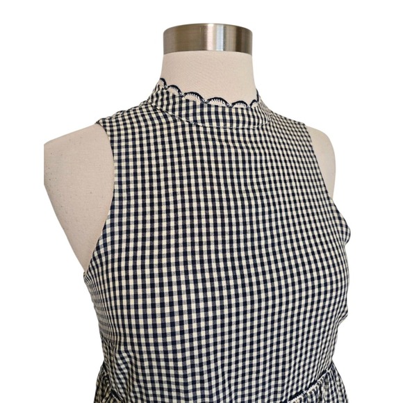 Tuckernuck Pomander Place Morgan Dress Size XXS Navy Blue Gingham - Picture 4 of 8